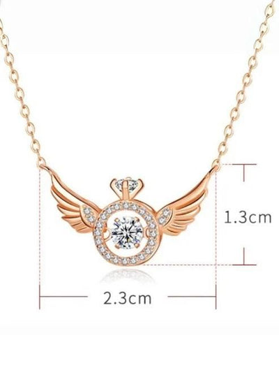 Rose Gold Angel Wings Pendant Chain